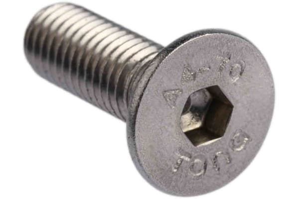 Product image for A4s/steel hex skt csk head screw,M8x25mm