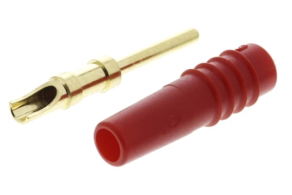 Product image for Gold plated red plug,1mm