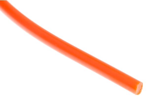 Product image for Orange polyurethane belt,5m L x 5mm dia