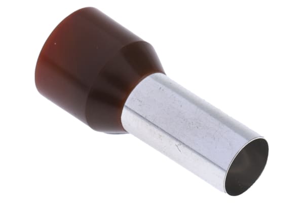 Product image for Brown insulated bootlace ferrule,25sq.mm