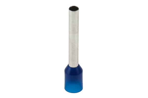 Product image for Blue insulated bootlace ferrule,18mm pin