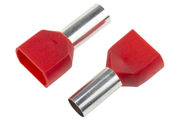 Product image for Red 2 entry bootlace ferrule,10sq.mm