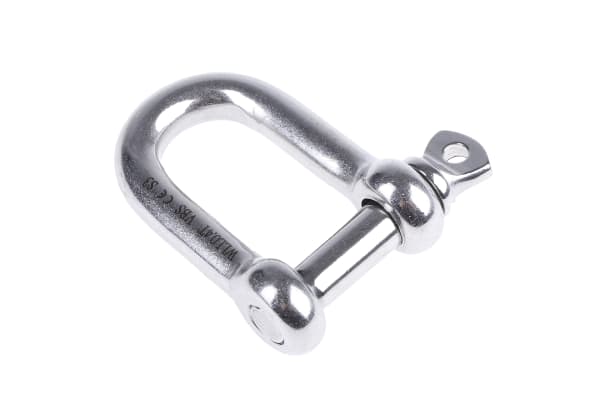Product image for S/steel D shackle with screw pin,10mm
