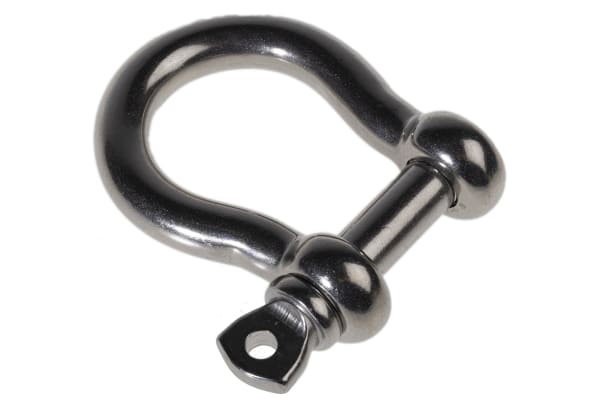 Product image for S/steel bow shackle with screw pin,16mmW