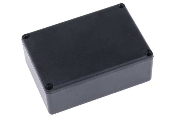 Product image for BLACK ABS BOX WITH LID, 64X44X25MM