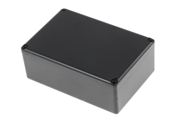 Product image for BLACK ABS BOX WITH LID, 74X50X28MM