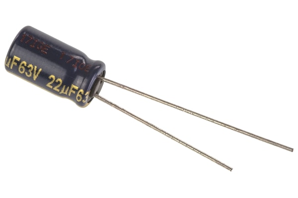 Product image for FC RADIAL ELEC CAP, 22UF 63V