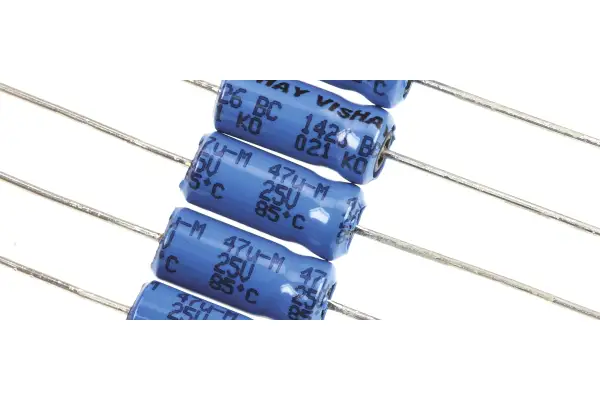 Product image for 021ASM min axial Al elect cap,47uF 25V
