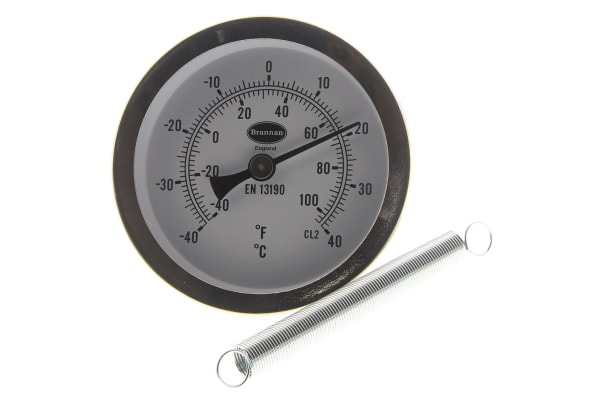 Product image for CLIP ON PIPE THERMOMETER,-40 TO +40DEG C