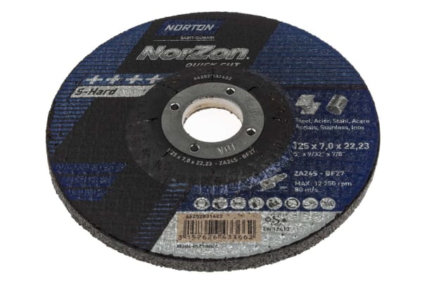 Product image for DISHED CTRE METAL GRIND DISC,125X7.0MM