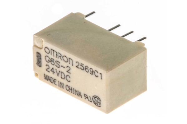 Product image for DPDT MINIATURE PCB RELAY,2A 24VDC COIL