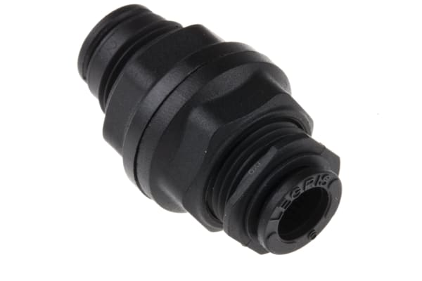 Product image for Pneumatic bulkhead push-in connector,6mm