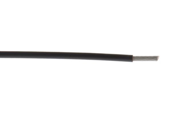 Product image for Black single wall equipment wire,22awg