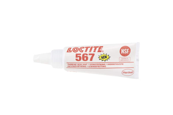 Product image for Loctite 567 Pipe Sealant Paste for Thread Sealing. 50 ml Tube, -55 → +200 °C