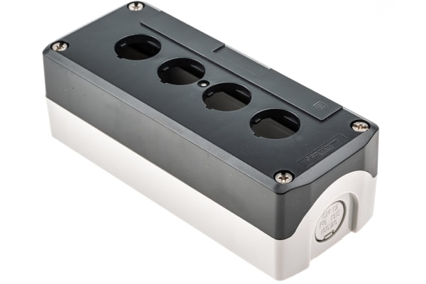 Product image for Empty Push button enclosure, Grey 4 Hole