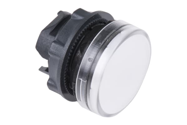 Product image for White pilot head with integral LED