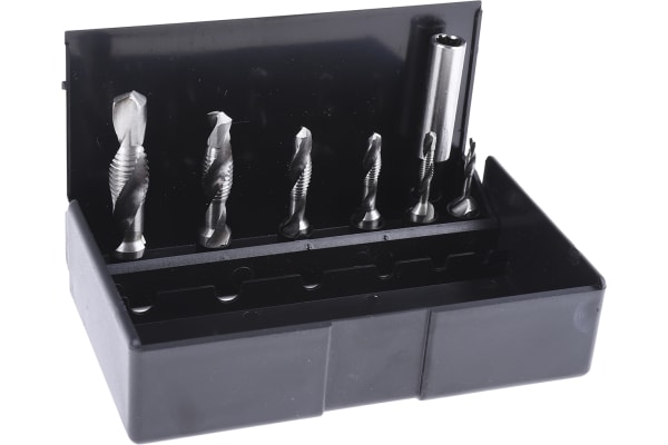 Product image for 1/4in 6pcs drive drilltap csk set,M3-M10