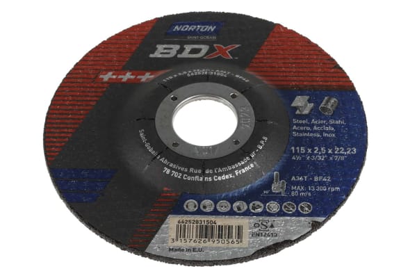 Product image for DISHED CTRE METAL CUTTING DISC,115X2.5MM