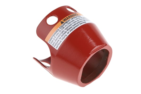 Product image for Red emergency stop metal guard,40mm dia