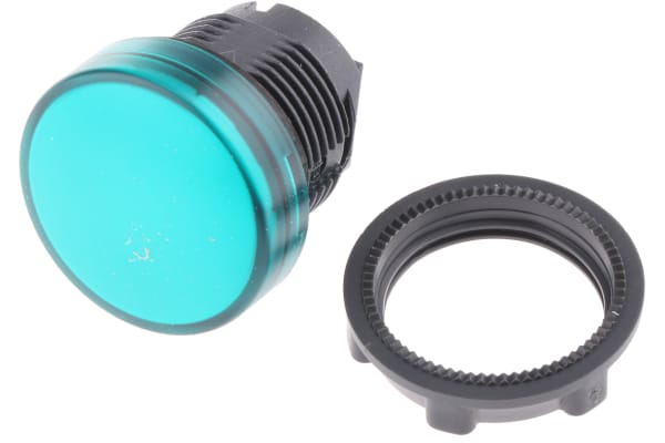 Product image for Green pilot head with integral LED