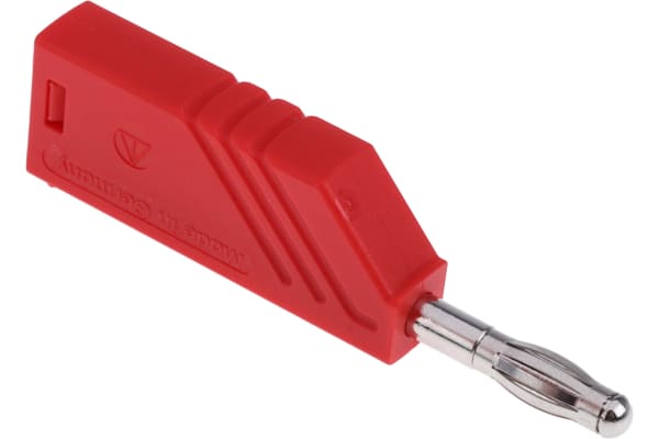 Product image for Hirschmann Test & Measurement Red Male Banana Plug - Screw Termination, 60V dc, 16A