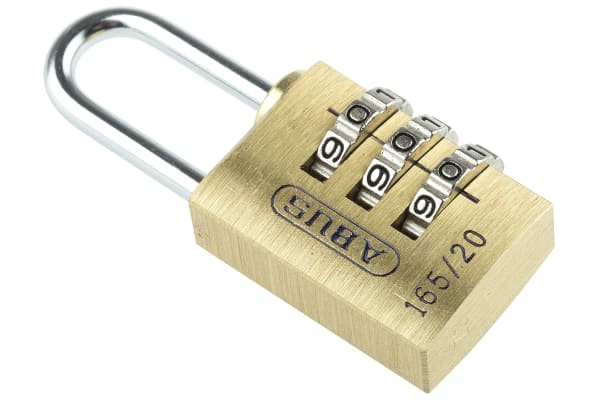 Product image for ABUS XR0165 20 All Weather Brass, Steel Combination Padlock 20mm