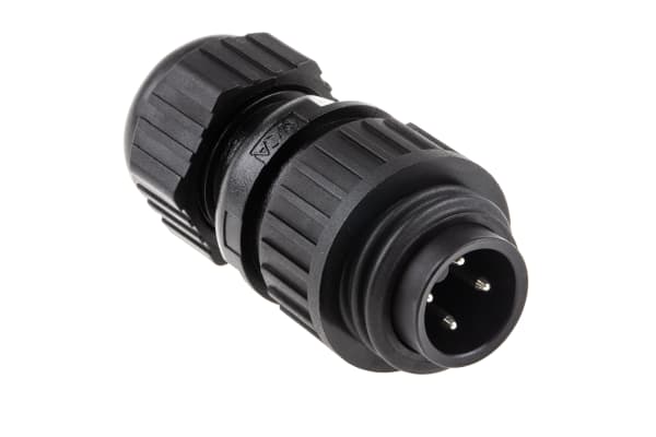 Product image for Hirschmann Screw Connector, 3 + PE Contacts, Cable Mount, IP67