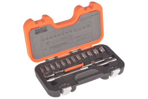 Product image for 16 piece 1/4in drive metric socket set