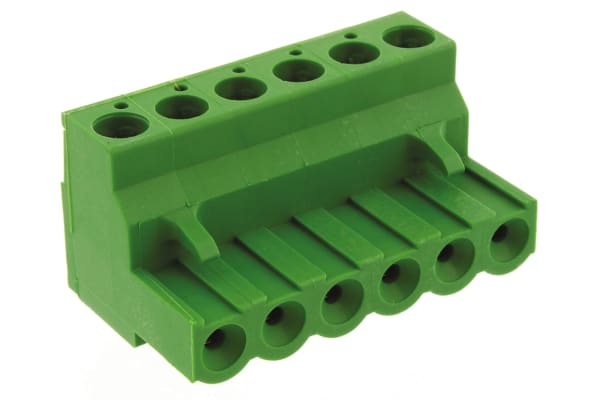 Product image for 6 way screw terminal,5.08mm pitch