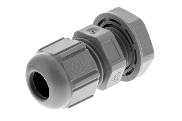 Product image for Cable gland, nylon, grey, M12x1.5, IP68