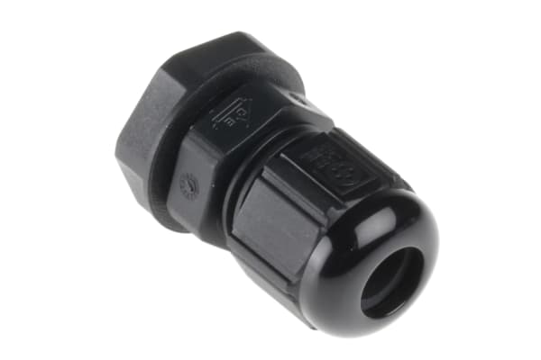 Product image for Cable gland, nylon, black, M12x1.5, IP68