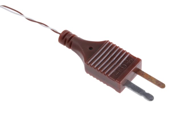 Product image for T PTFE moulded min plug thermocouple,1m