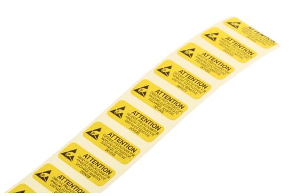 Product image for Paper label/symbol "ATTENTION",10x20mm