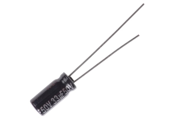 Product image for NHG MIN AL ELECTROLYTIC CAP,33UF 50V