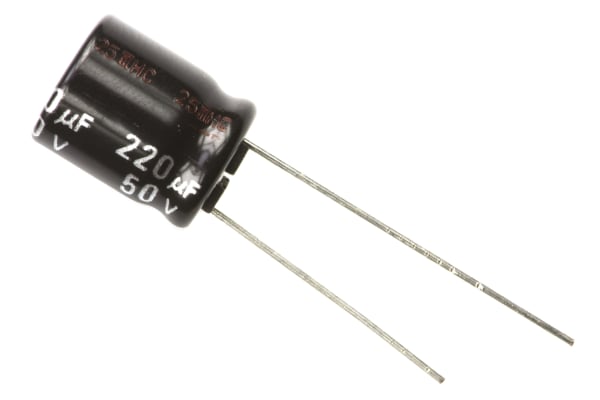 Product image for NHG MIN AL ELECTROLYTIC CAP,220UF 50V