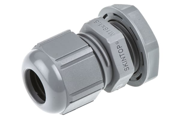 Product image for Cable gland, nylon, grey, M16x1.5, IP68