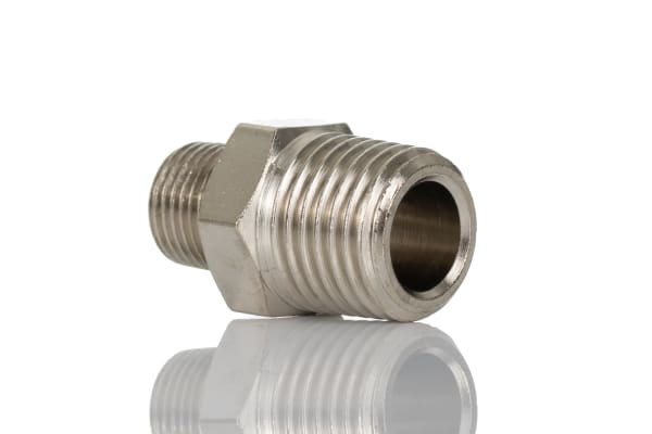 Product image for Male BSPT nipple adaptor,R1/8xR1/4