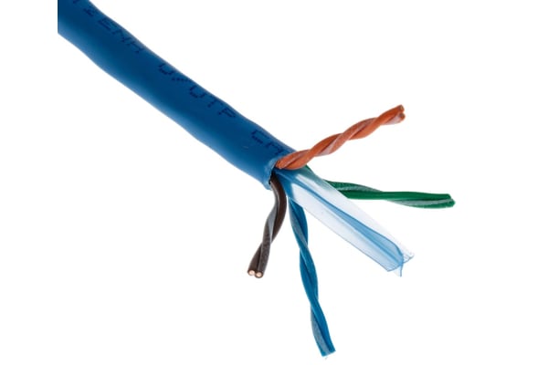 Product image for Blue LSZH Datatwist Cat6 UTP cable,304m