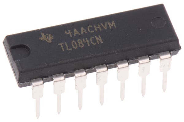 Product image for QUAD OP-AMP,TL084CN 3MHZ DIP14, TUBE