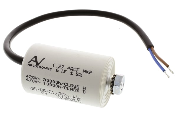 Product image for KEMET 6μF Polypropylene Capacitor PP 470V ac ±5% Tolerance Chassis Mount C27 Series