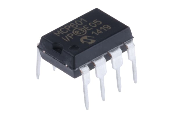 Product image for SINGLE LOW POWER OP-AMP,MCP601-I/P DIP8