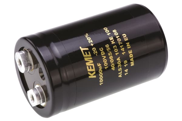 Product image for Al electrolytic screw cap,10000uF 100V
