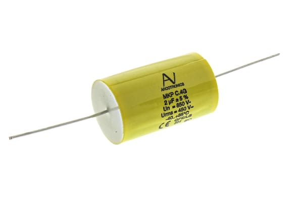 Product image for C4C axial polyprop cap,2uF 850V