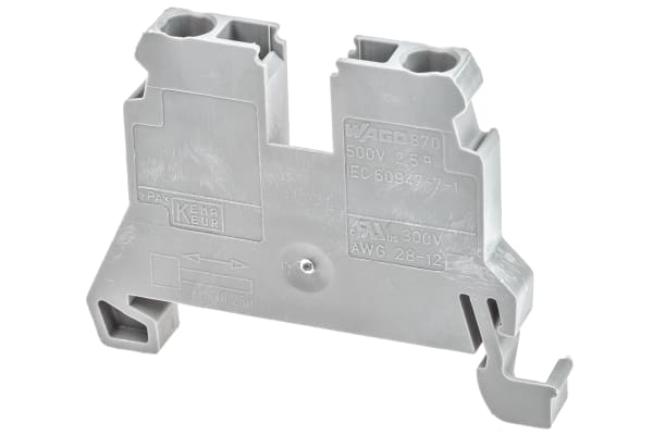 Product image for Grey standard DIN rail terminal,24A
