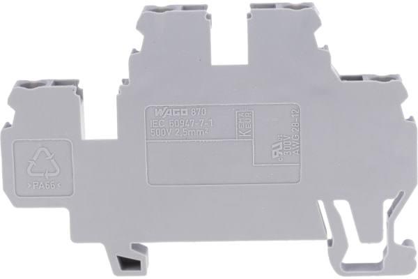 Product image for Double deck DINrail mount terminal block