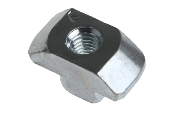 Product image for T-SLOT STEEL NUT,10MM SLOT M5 THREAD