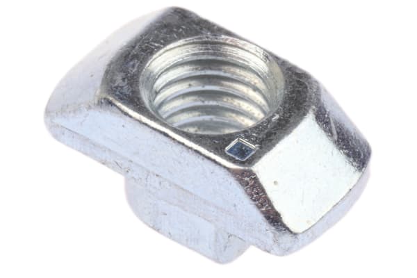 Product image for T-SLOT STEEL NUT,10MM SLOT M8 THREAD