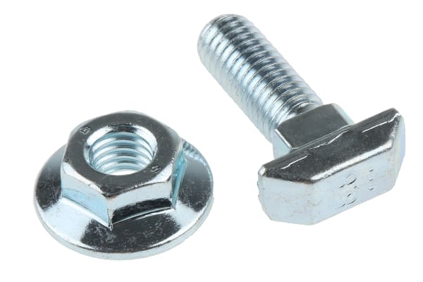 Product image for T-HEAD BOLT W/FLANGE NUT,10MM SLOT M8X25