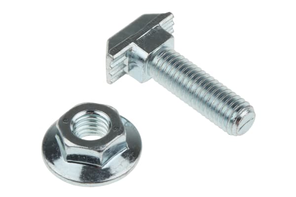 Product image for T-HEAD BOLT W/FLANGE NUT,10MM SLOT M8X30