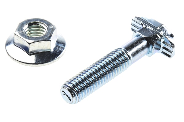 Product image for T-HEAD BOLT W/FLANGE NUT,10MM SLOT M8X40